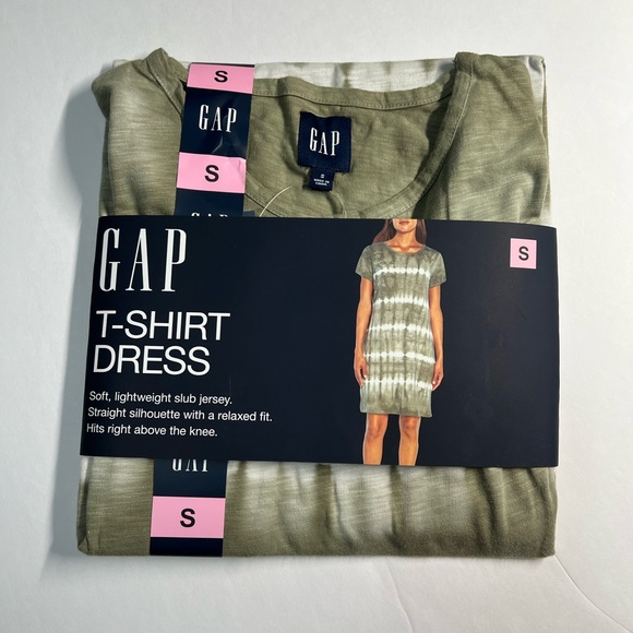 GAP Dresses Gap Tshirt Dress Size S Color Olive Stripe Tie Dye
